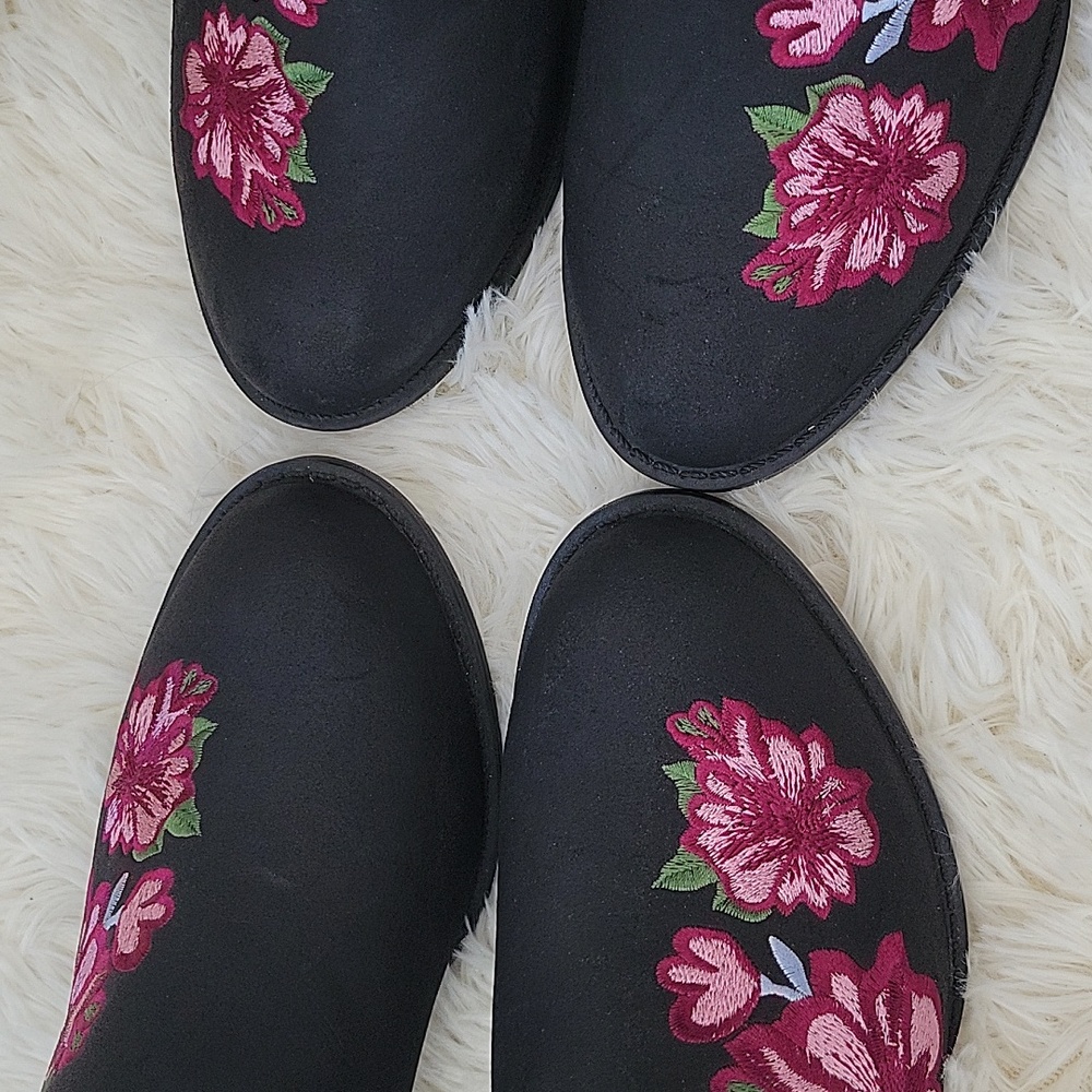 NEW JBU BY JAMBU WOMENS SIZE 6.5 MEMORY FOAM ANKLE BOOT , EMBROIDERED FLORAL . - Picture 7 of 12
